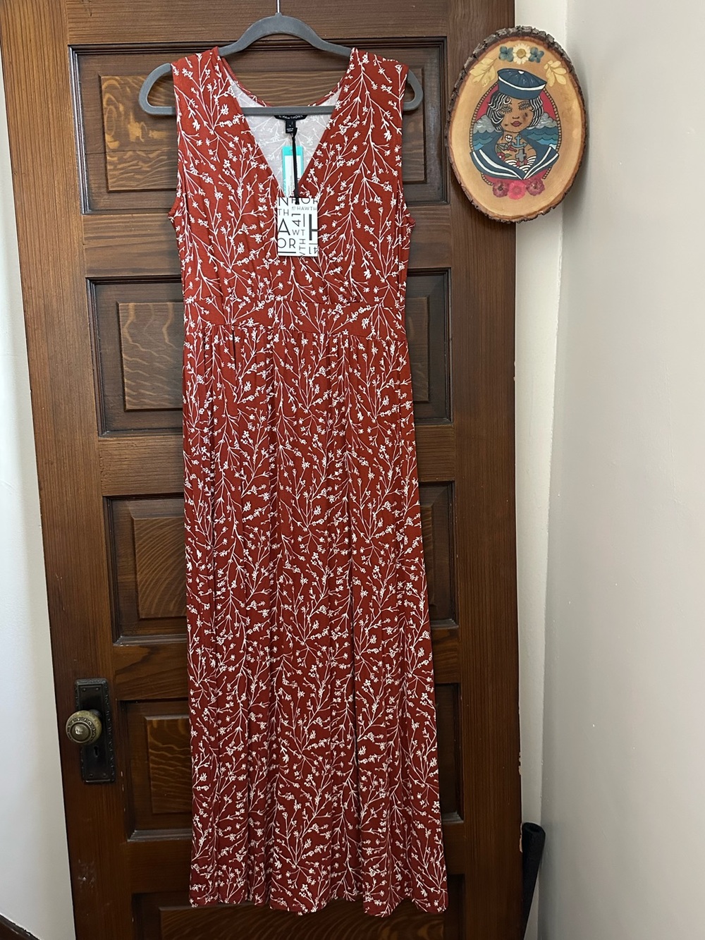 41 Hawthorn Adelina Knit Maxi Dress in Burnt Orange, Large, NWT
